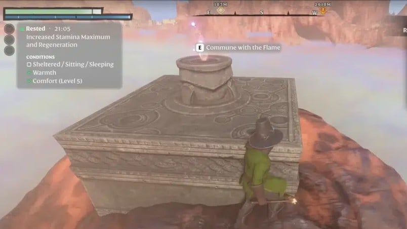 Flame Altar placed