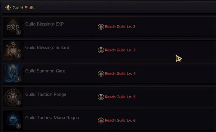 Guild Skills in Throne and Liberty