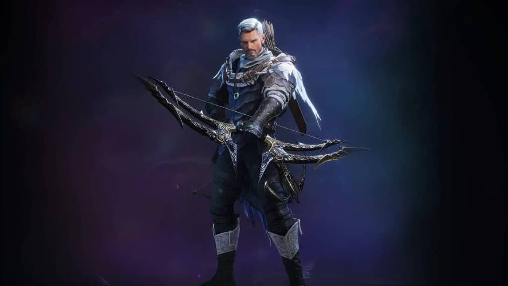 A character holding a longbow