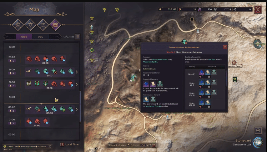 Dynamic events in Throne and Liberty