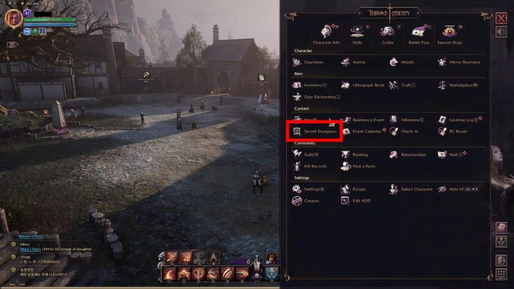 Secret Dungeon option