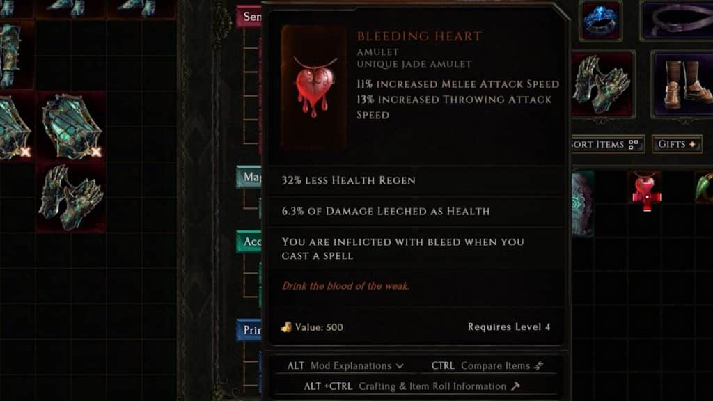 Last Epoch: Overpowered Items to Get in Early Game - Bleeding Heart