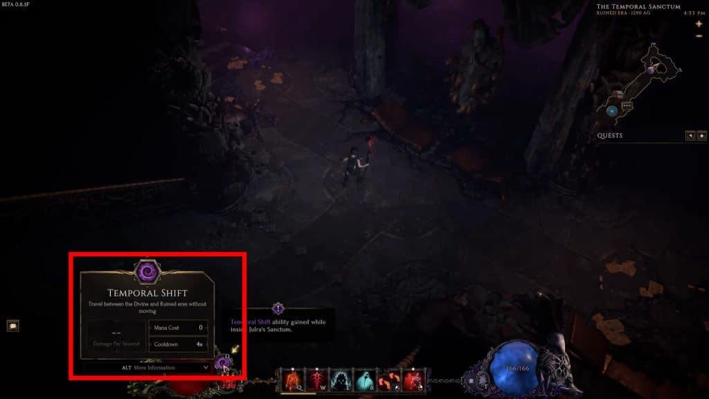Temporal Shift ability