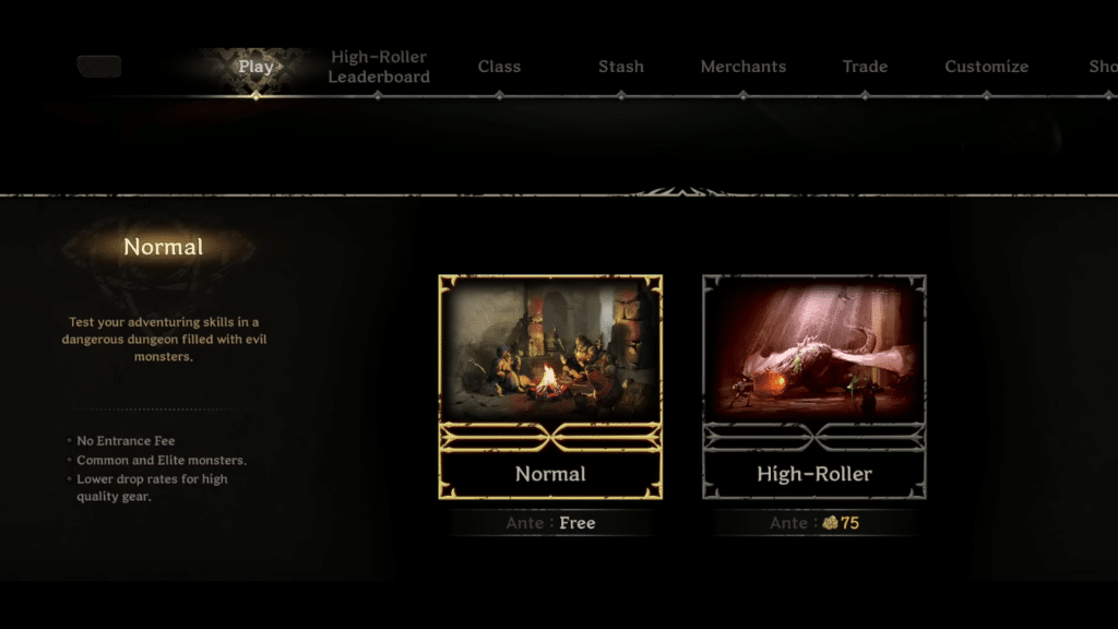 gamemode select for dark and darker