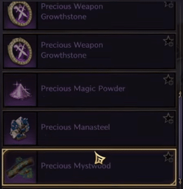 Crafting Materials in Throne and Liberty 