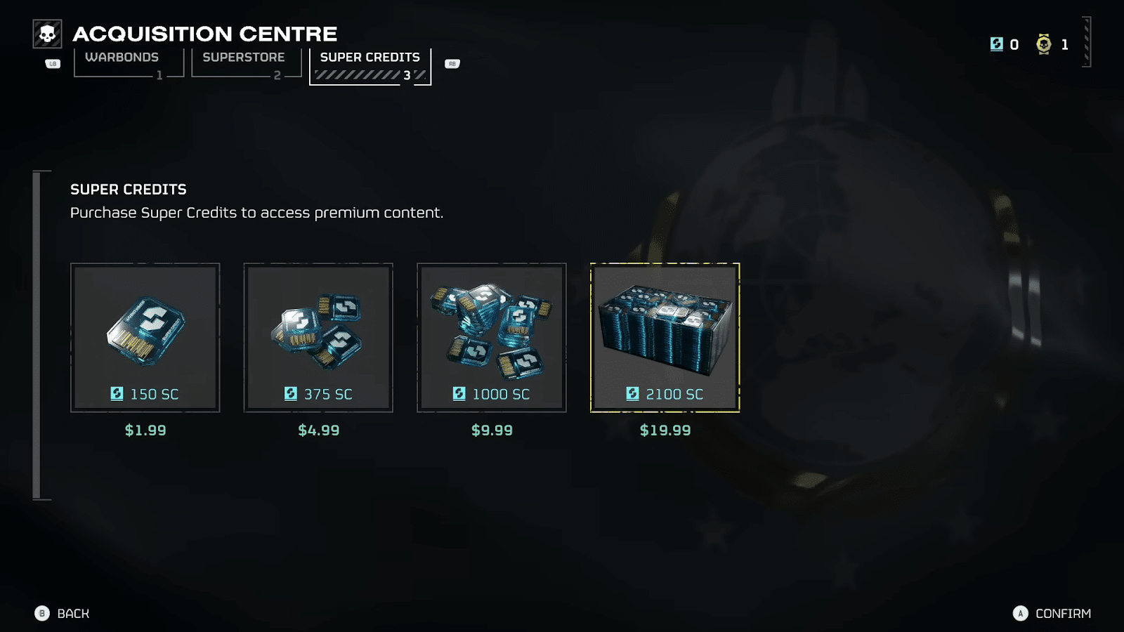 Super Credits in Helldivers 2