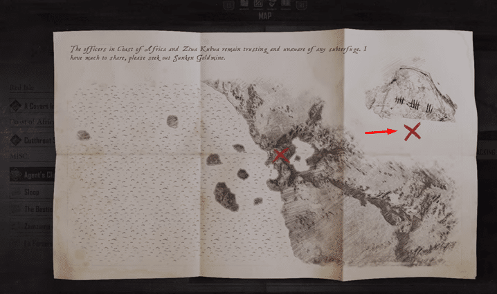 Map for Cutthroat Secrets