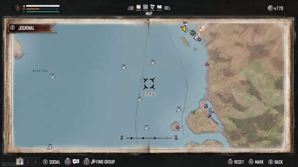 Example of resources on the map