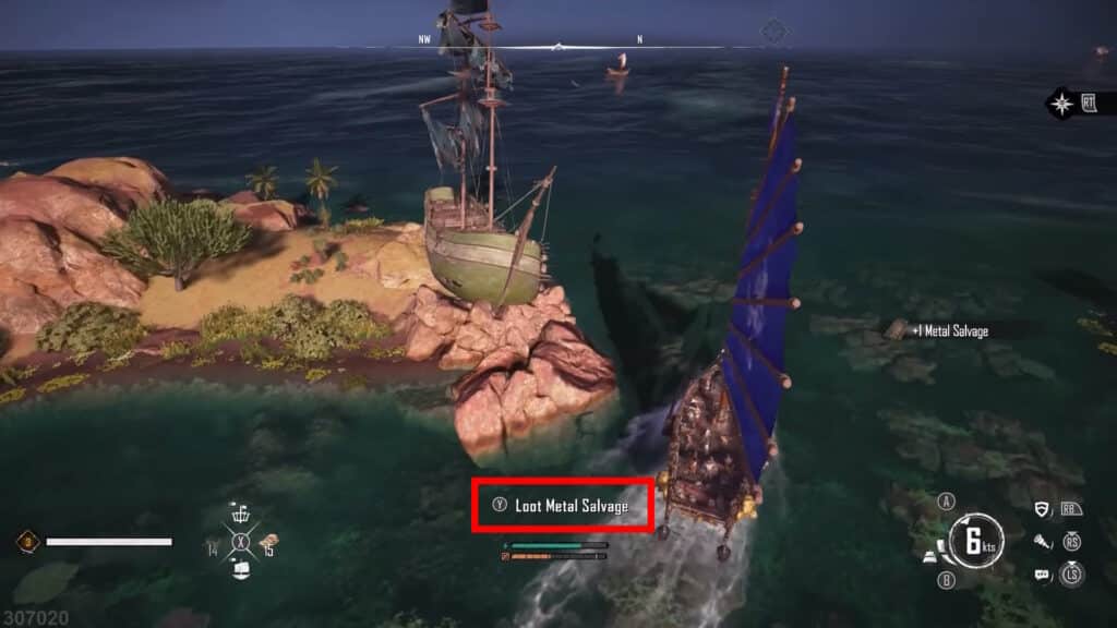 Prompt to loot and harvest