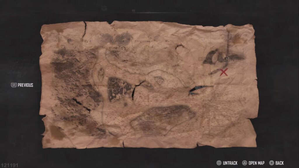 An example of a treasure map from the event