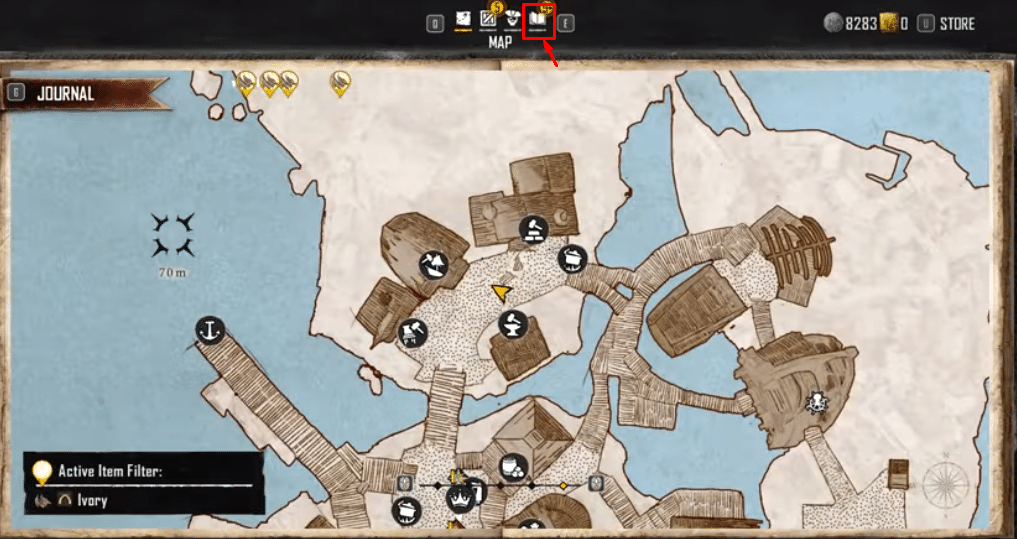 Map area in Skull and Bones