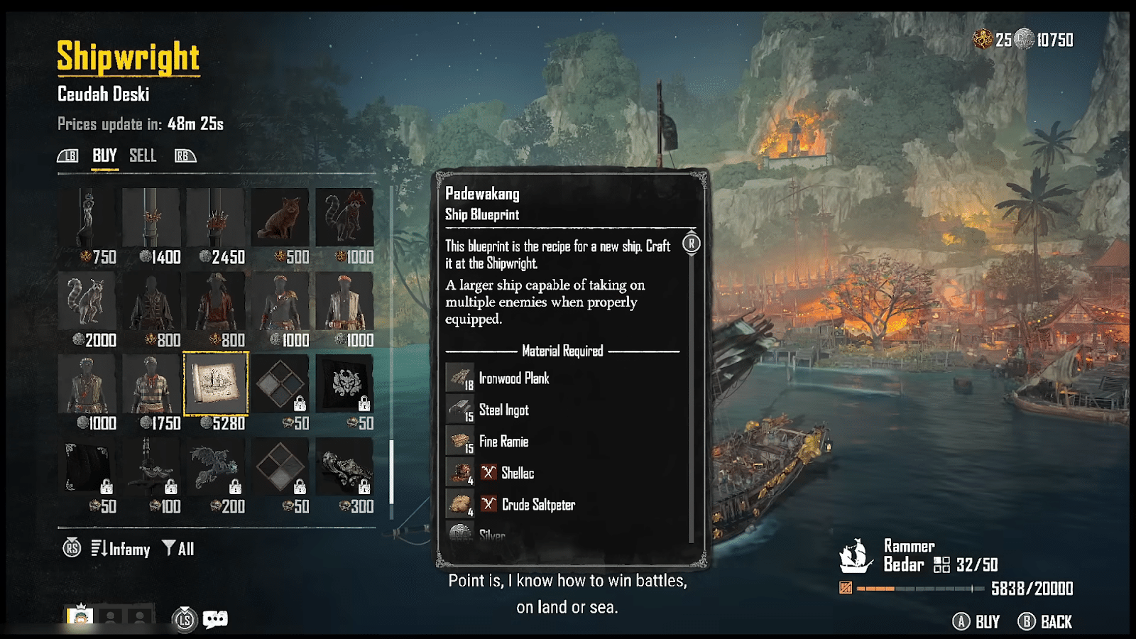 Shipwright in Skull and Bones