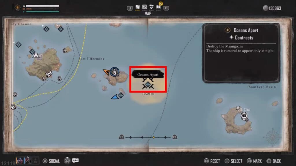 Oceans Apart location