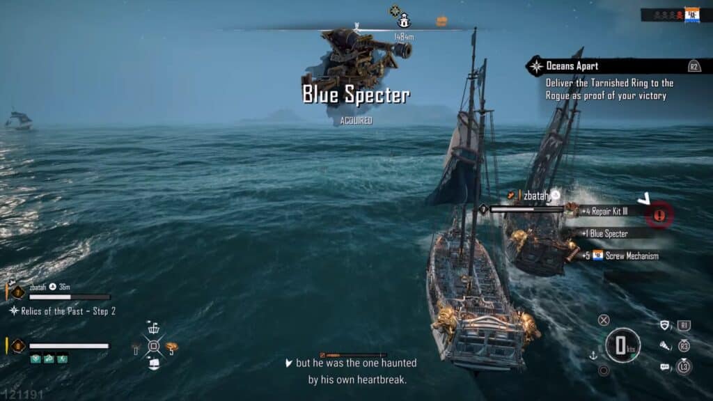 Lucky drop of the Blue Specter after killing the Maangodin