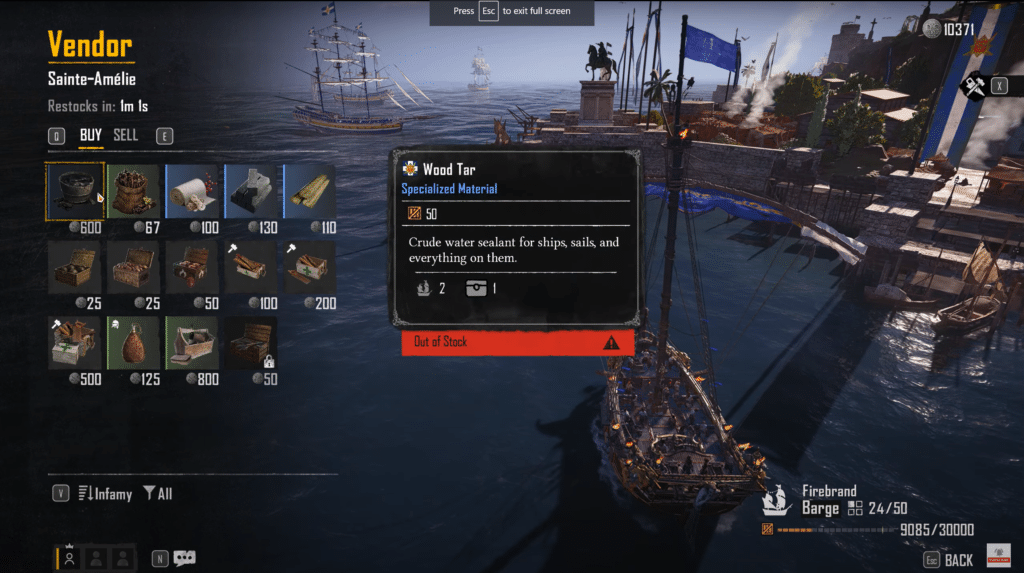 Vendor at Sainte-Amelie where you can find all items