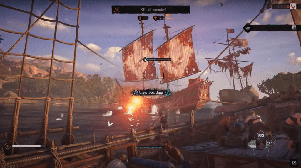 Board the ships you pillage