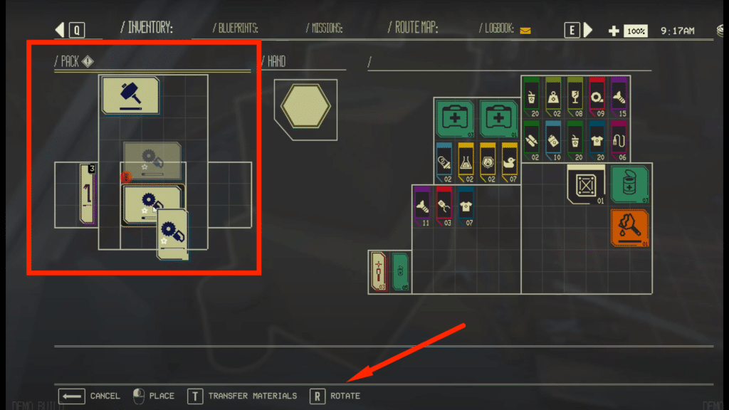 Pacific Drive: How to Rotate Items in Backpack - Games Fuze