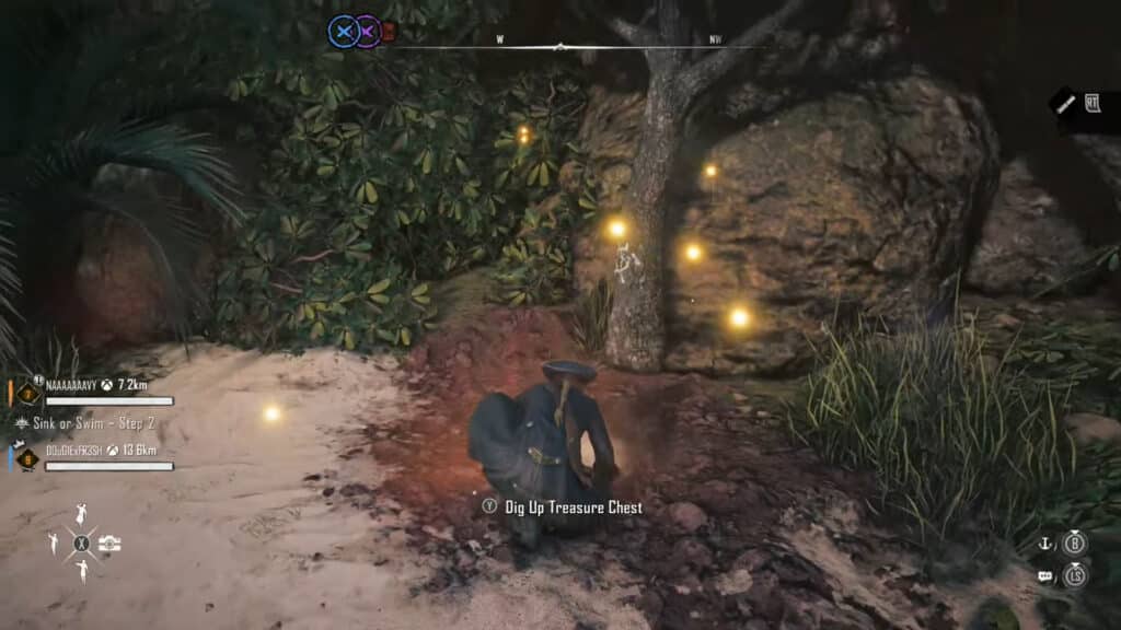 Skull and Bones Islands of the Moon treasure dig place
