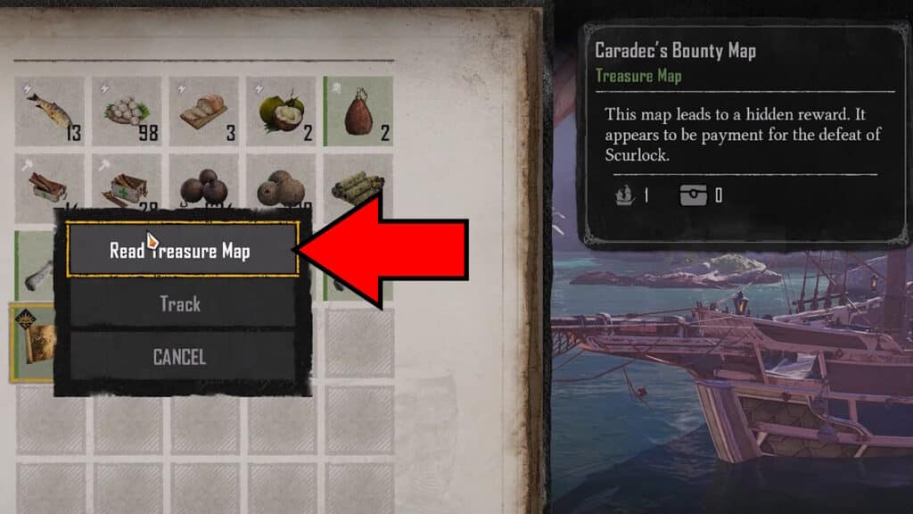 Read Treasure Map option