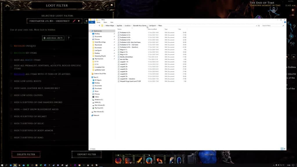 Last Epoch import folder