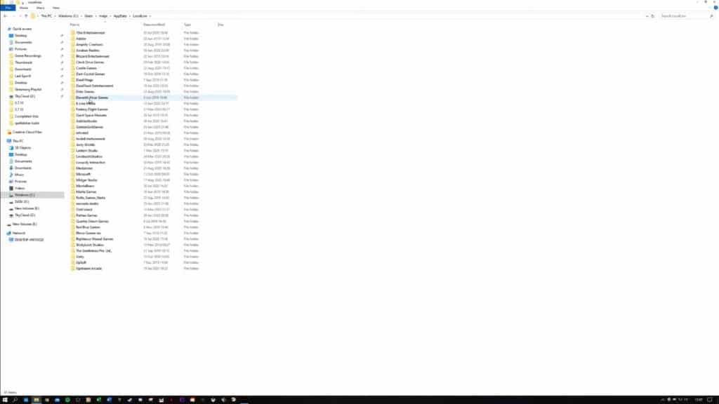 Last Epoch import main folder
