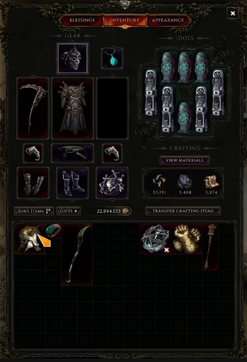 Inventory in Last Epoch