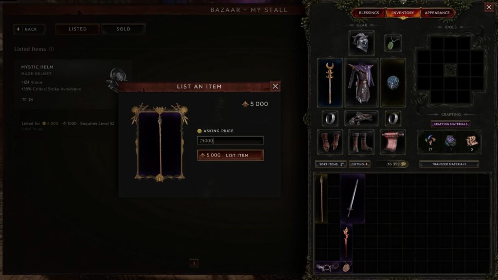 Listing an Item