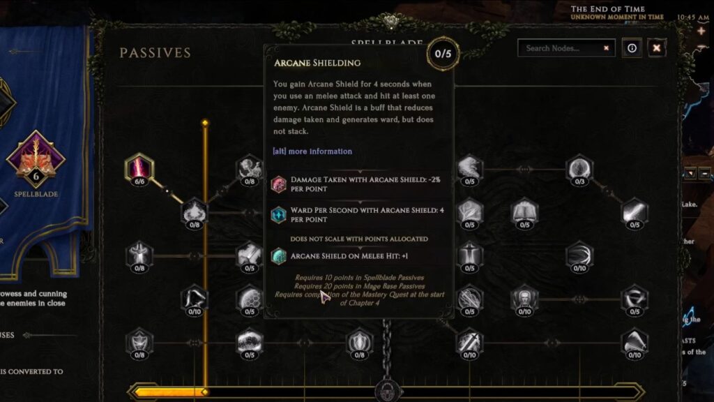 Choosing a skill to respec
