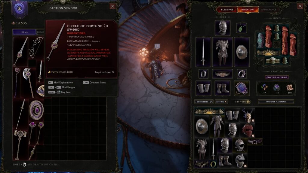 Example of a Faction Vendor