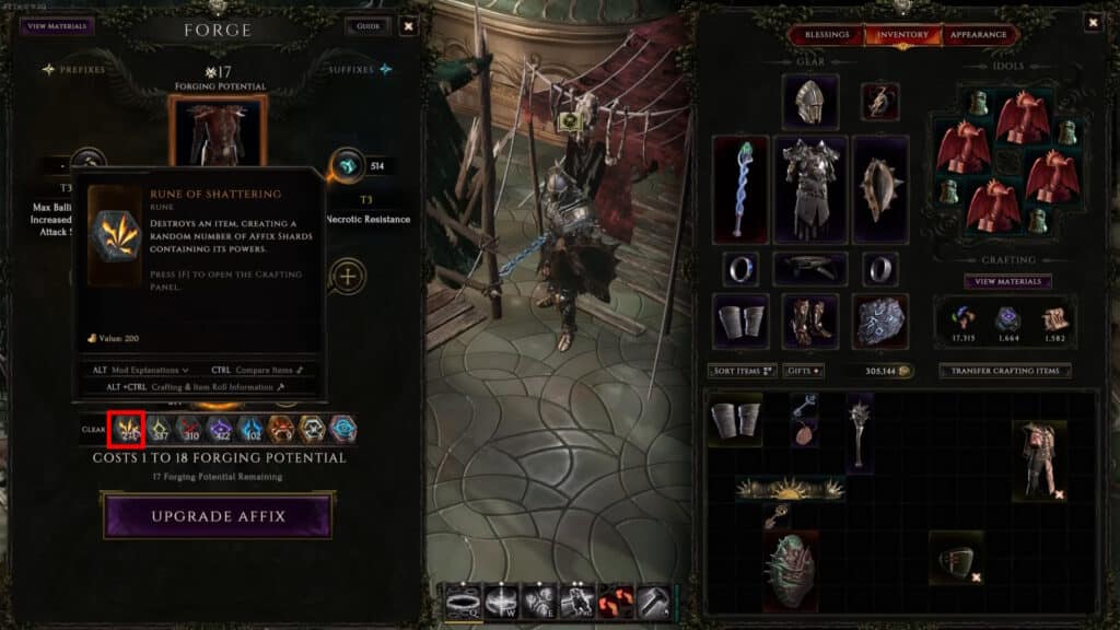 Step 3 - Select Rune of Shattering