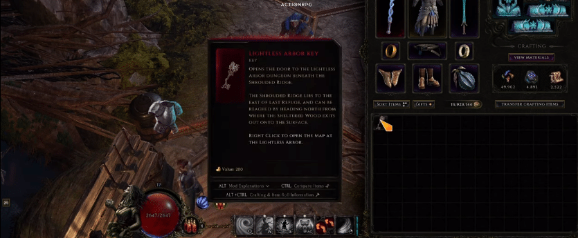Lightless Arbor Key