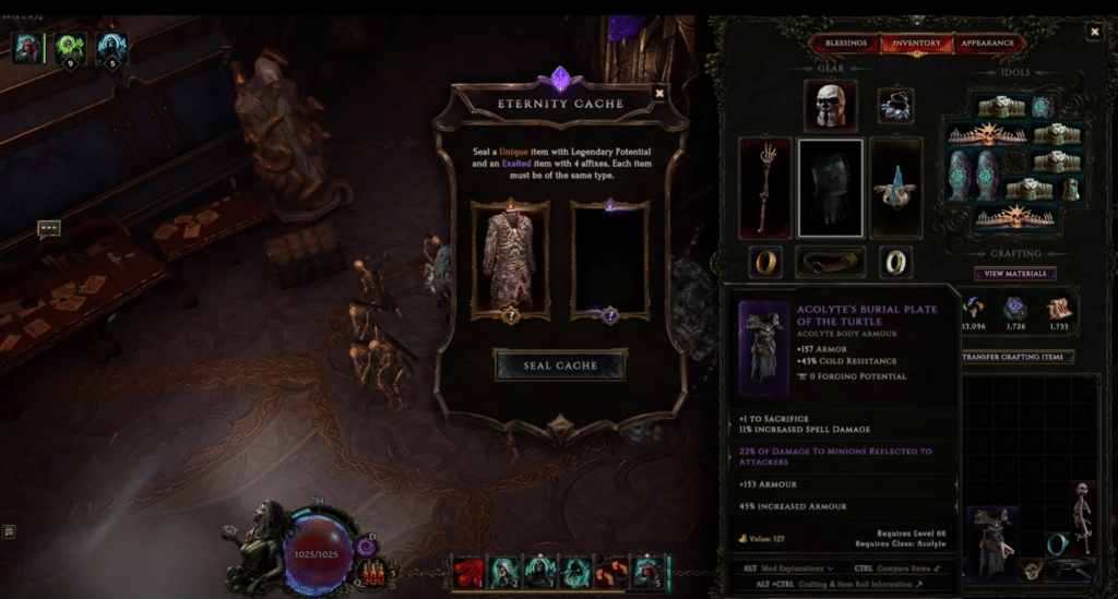 Whee to place each item.