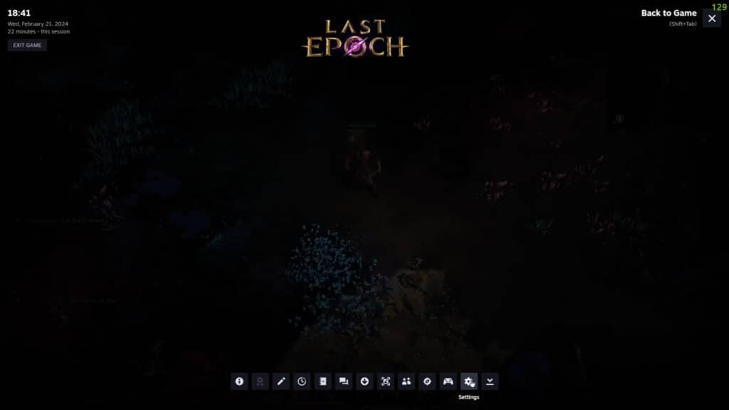 Last Epoch enable FPS settings steam overlay