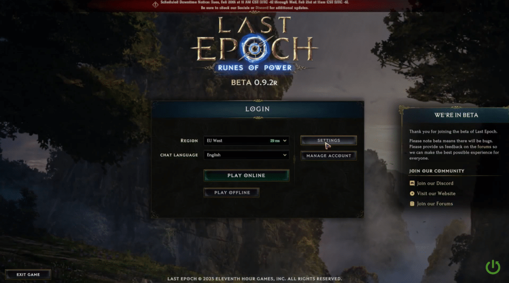 change keybinds in Last Epoch