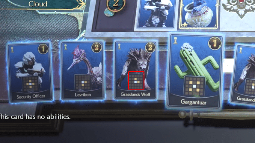 Action of the card