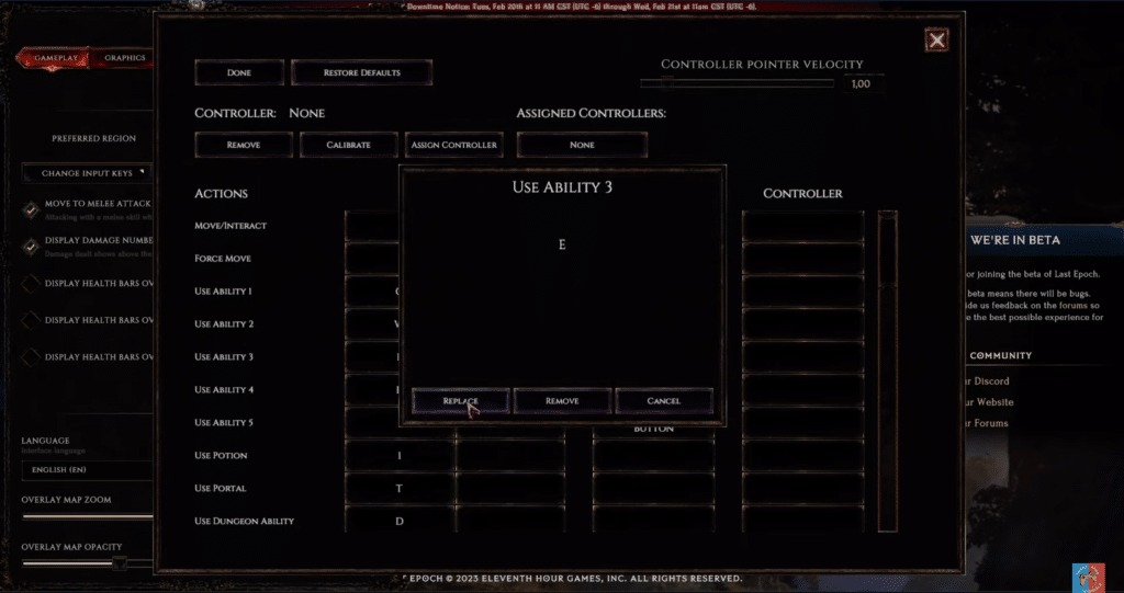 Left click and select the replace button.