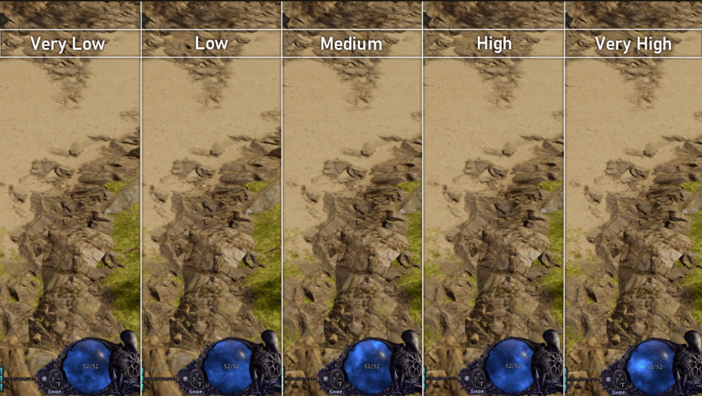 Last Epoch differences in terrain quality