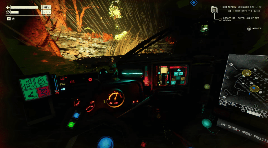 Pacific Drive Extreme environment acid rain