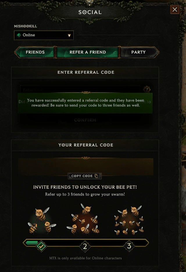 Referral Code in Last Epoch
