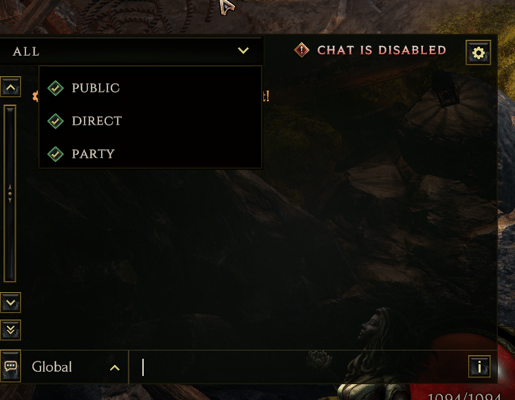 Disabling Chat Options in Last Epoch