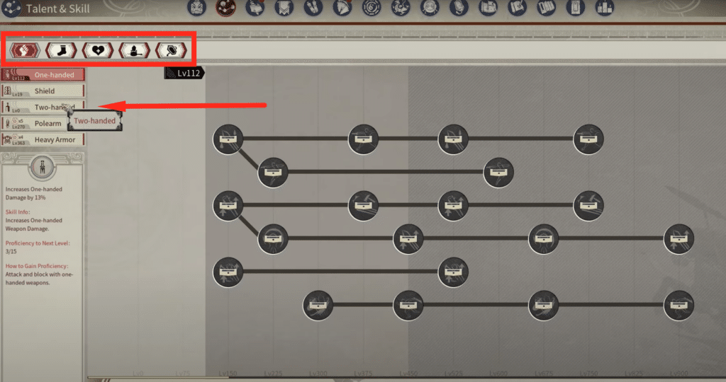 talent and skill menu myth of empires