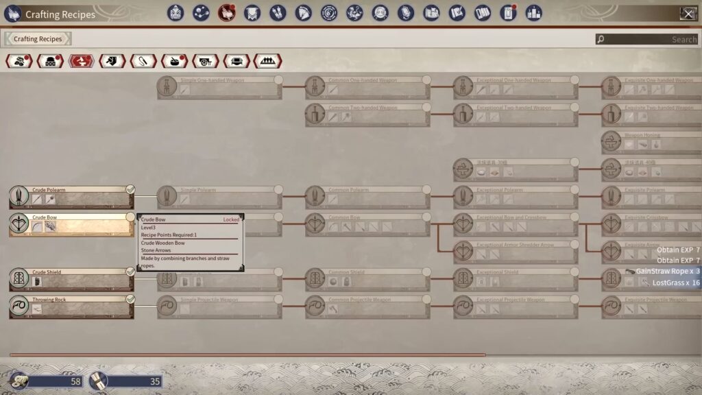 Myth of Empires: Ultimate Beginner's Guide - Crafting Recipes