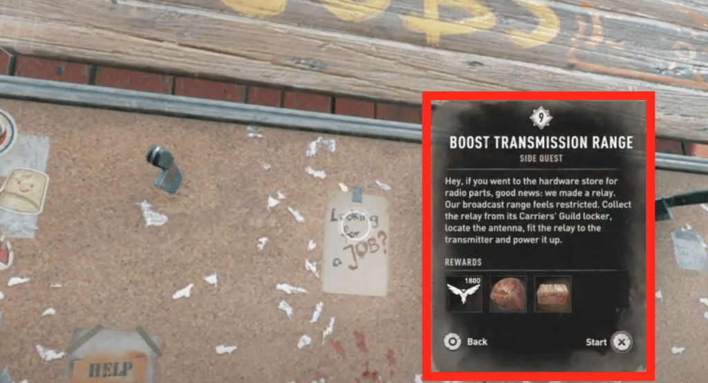 side quest that gives you the skull glider in Dying Light 2
