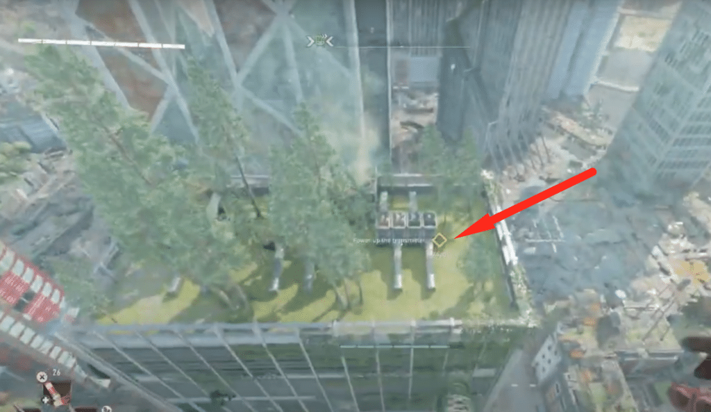 the jump that you have to make to get to the rooftop with the second port