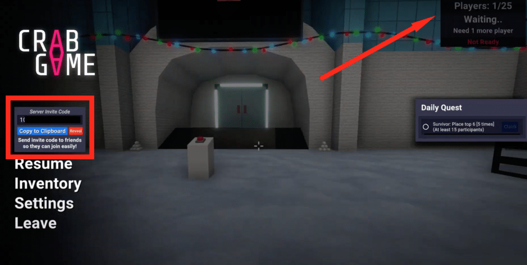 Server Code Crab Game