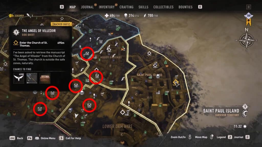 Mail box examples in the map