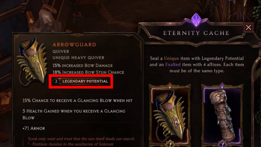 Legendary Potential trait