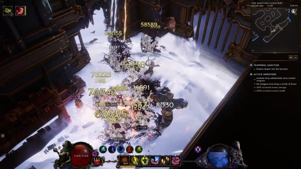 Temporal Sanctum dungeon gameplay