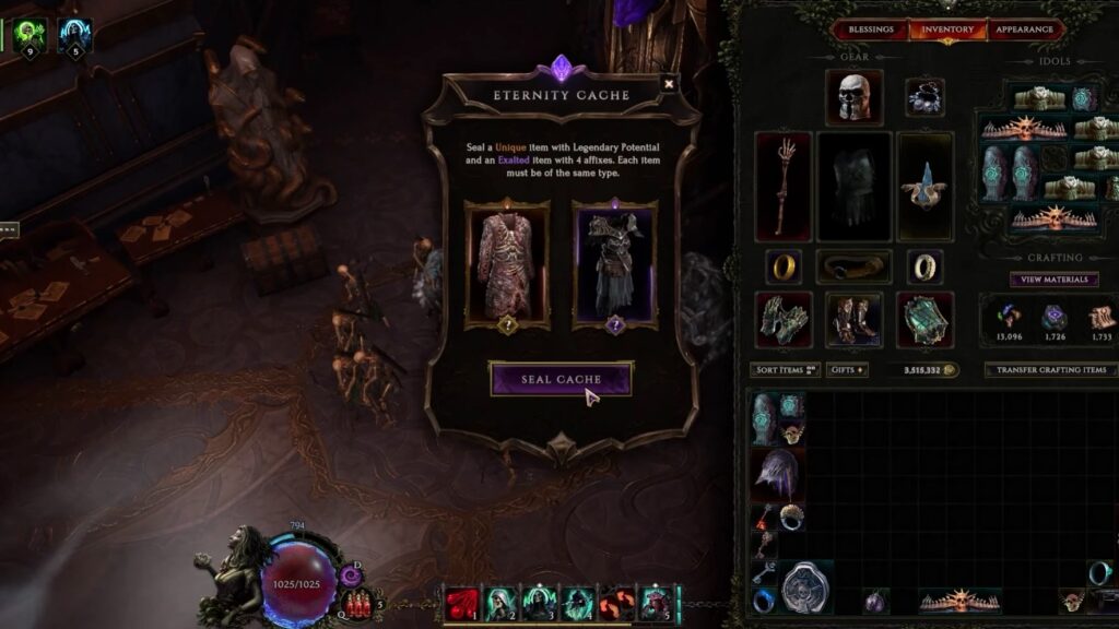 Example of the Eternity Cache in use