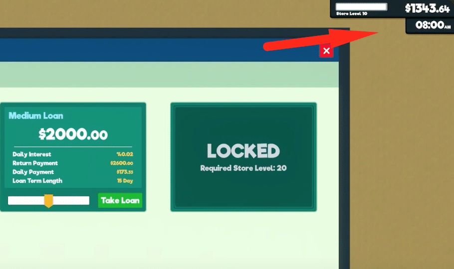 your money balance that shows how much money you have.